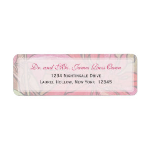 Mucha Christmas Poinsettias Return Address Labels
