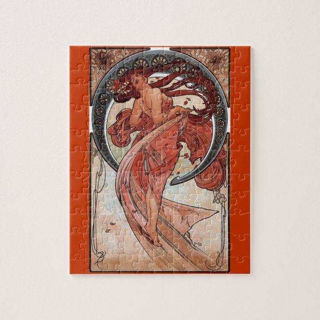 mucha Dance art deco Jigsaw Puzzle (Vertical)