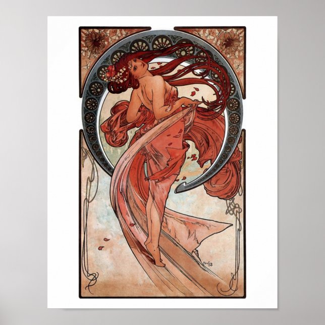 Mucha dance art deco poster (Front)