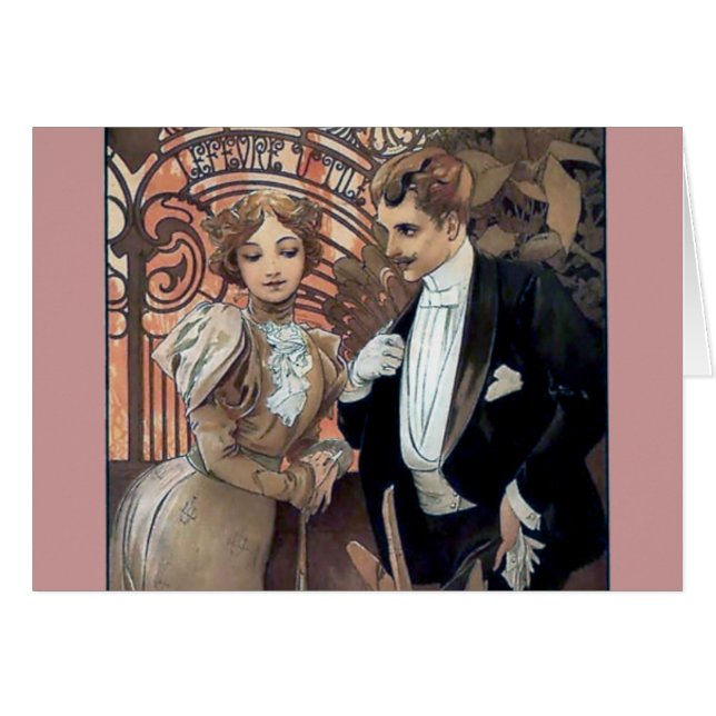 Mucha flirt woman man romantic love (Front Horizontal)