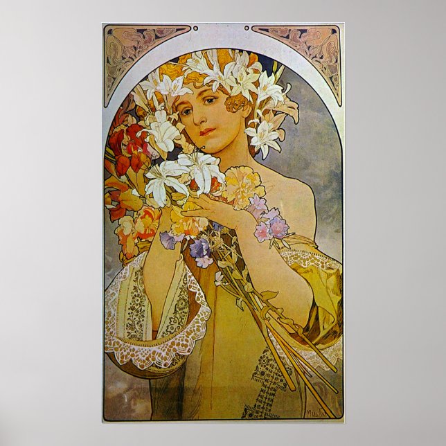 Mucha - Flower 1897 Poster (Front)