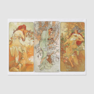 Mucha lady art decoupage tissue paper