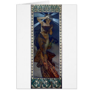 mucha morning star art nouveau poster woman