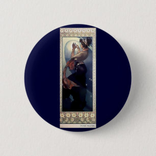 Mucha Polar Star Art Deco 6 Cm Round Badge