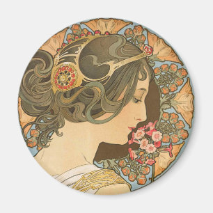 Mucha Primrose CC0639 Fridge art collection Magnet
