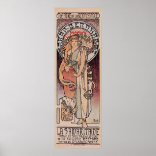 Mucha Sarah Bernhardt The Samaritan lamp post Poster