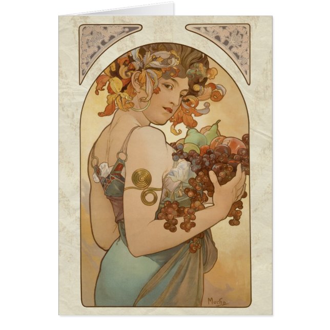Mucha Vintage Design Card (Front)