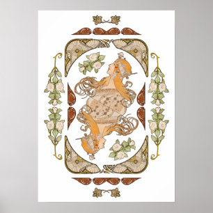 Mucha - zodiac design and compilation of patterns  poster
