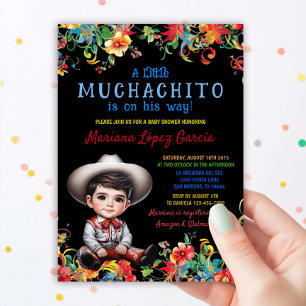 Muchachito Charro Baby Shower Invitation