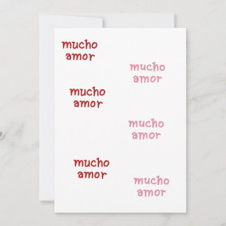 MUCHO AMOR  ADVICE CARD