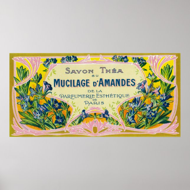 Mucilage D' Amandes Soap LabelParis, France Poster (Front)