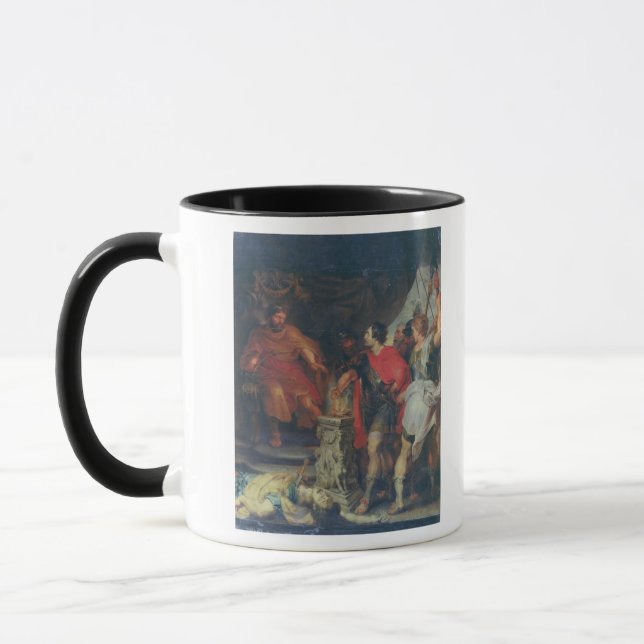 Mucius Scaevola before Lars Porsena, c.1618-20 Mug (Left)