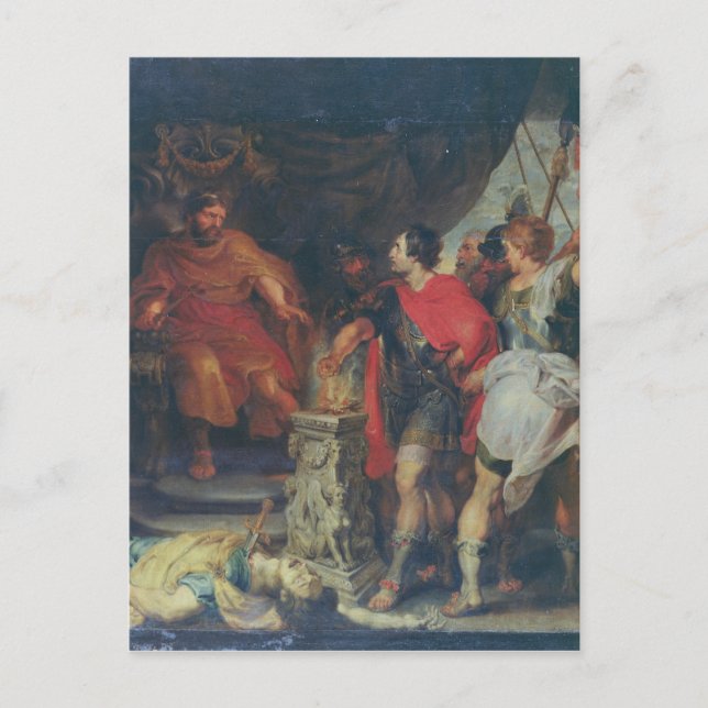 Mucius Scaevola before Lars Porsena, c.1618-20 Postcard (Front)