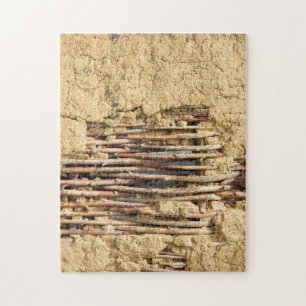 Mud and wattle wall jigsaw puzzle