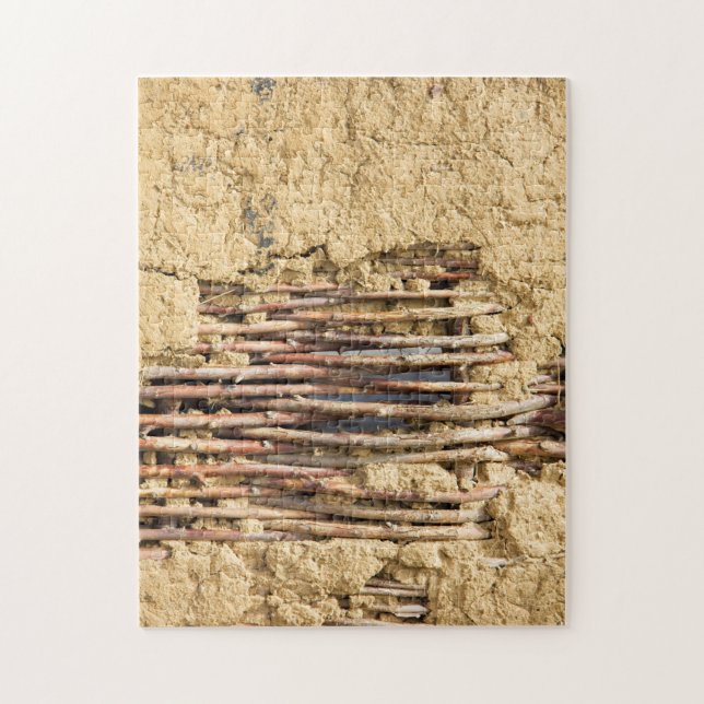 Mud and wattle wall jigsaw puzzle (Vertical)