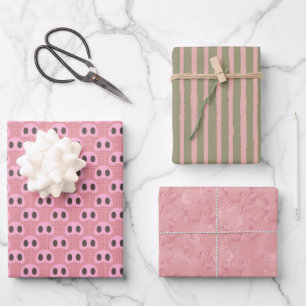 Mud Bath Piggy coordinates Wrapping Paper Sheets