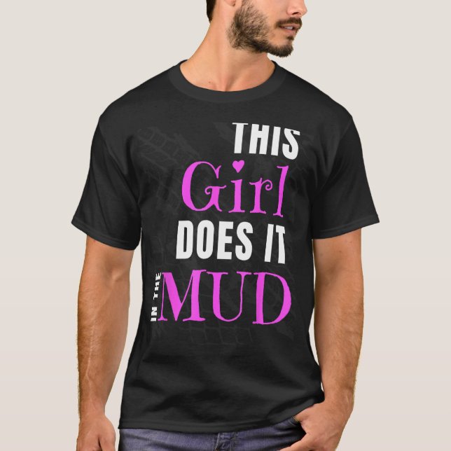Mud Bogging Mudding  - Funny Novelty Tee Shirt Gif (Front)