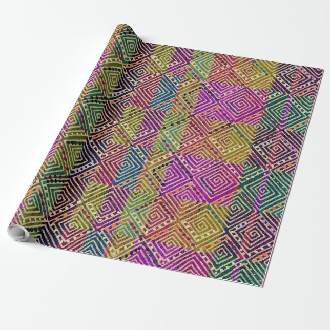 Mud Cloth Inspired | Ankara Style Beautiful Wrapping Paper (Unrolled)