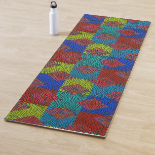 Mud Cloth Inspired Patchwork Two Sided Yoga Mat