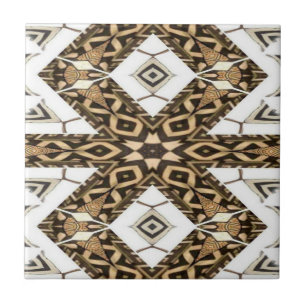 Mud cloth pattern ceramic tile