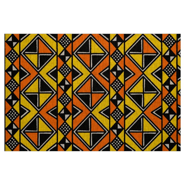 Mud Cloth Style 100215 - Amber and Orange (Fat Quarter)