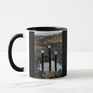 Mud Diver black right hand combo mug