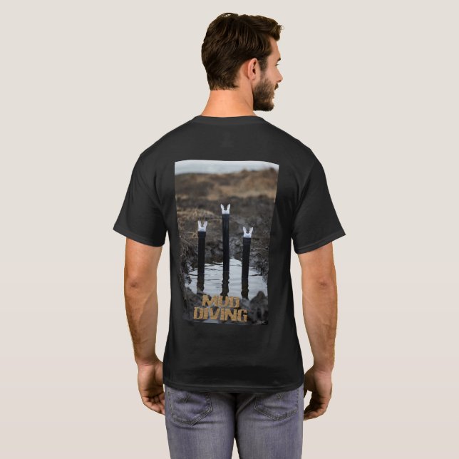 Mud Diving men black T-shirt back (Back Full)