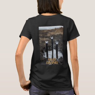 Mud Diving women black T-shirt back