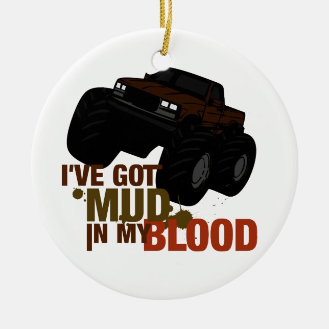 Mud in my Blood Ceramic Tree Decoration (Front)
