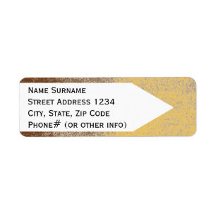 Mud Lover Brown Splash Aged Paint +Pick Your Return Address Label