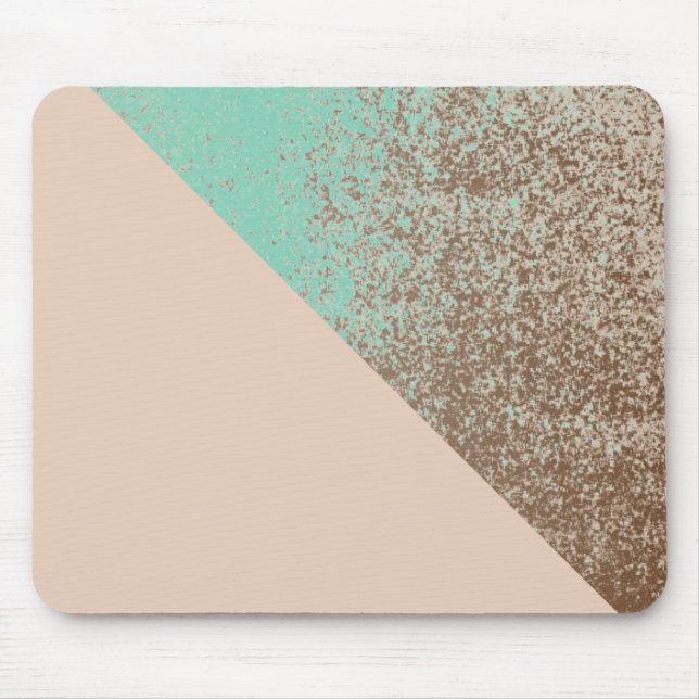 Mud Lover Peach and Mint Splash Style Mouse Pad (Front)