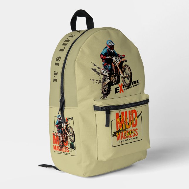 Mud Madness | Printed Backpack (Back Corner Left)