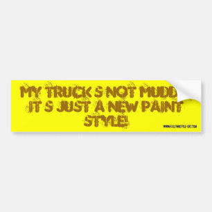 mud style bumper sticker