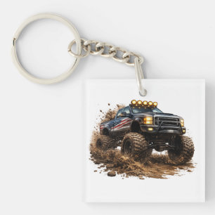 Mud Truck Power – Off-Road Beast Design Key Ring