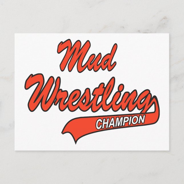 Mud Wrestling Champion Gift Postcard (Front)