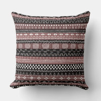 Mudcloth African Pattern Throw Pillow