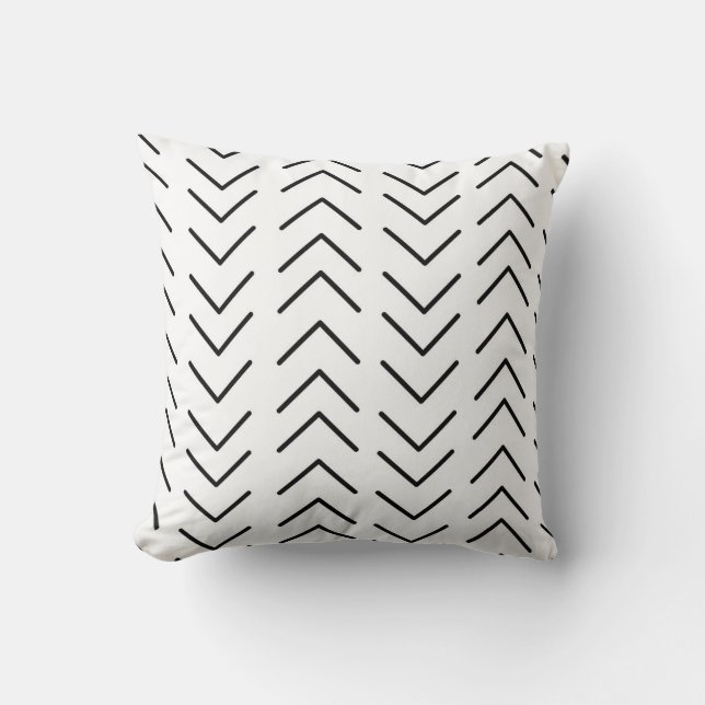 Mudcloth Black and White Cushion (Front)