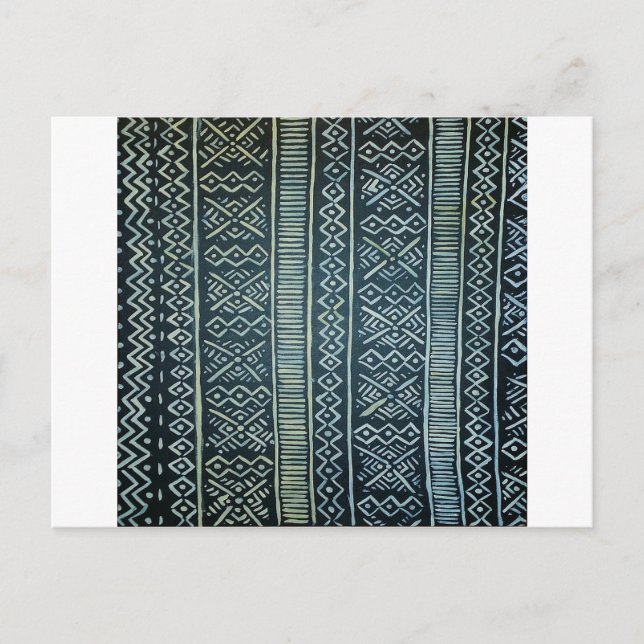 Mudcloth inspired print postcard (Front)