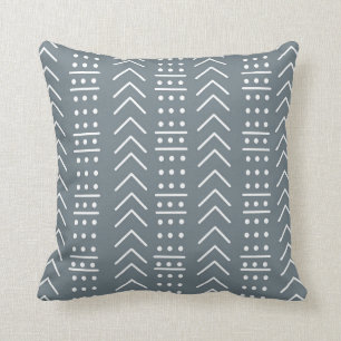 Mudcloth Stone Blue Cushion