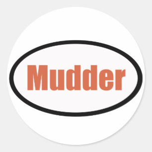 mudder classic round sticker
