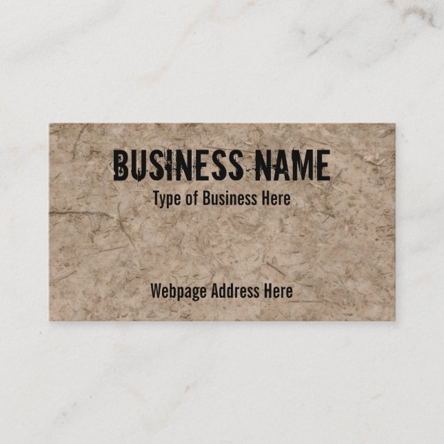 Muddy Ground Image Custom Business Cards (Front)