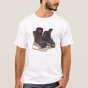 Muddy Hiking Boots Graphic Outdoor Adventure T-Shirt