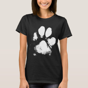 Muddy Messy Dog Paw Print T-Shirt
