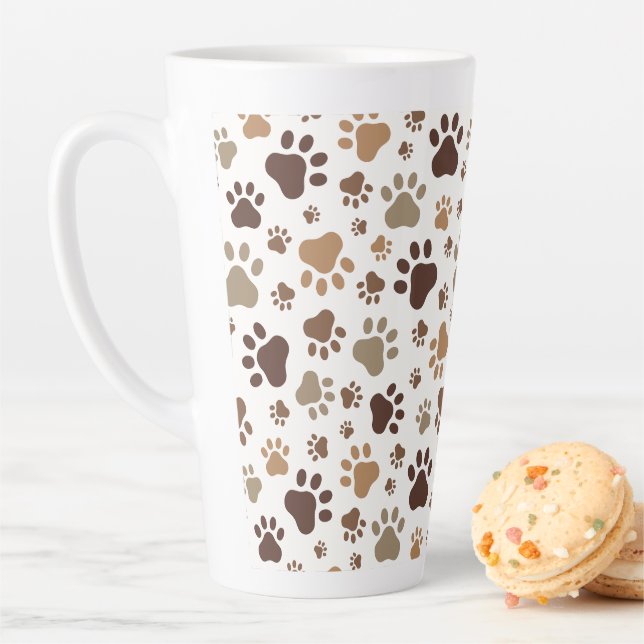 Muddy Paw Print Latte Mug (In Situ)