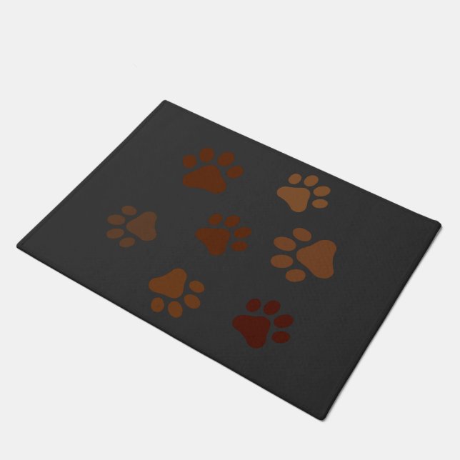 Muddy Paw Prints Doormat (Angled)