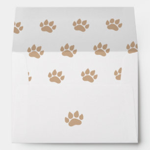 Muddy Paw Prints Pattern Envelope