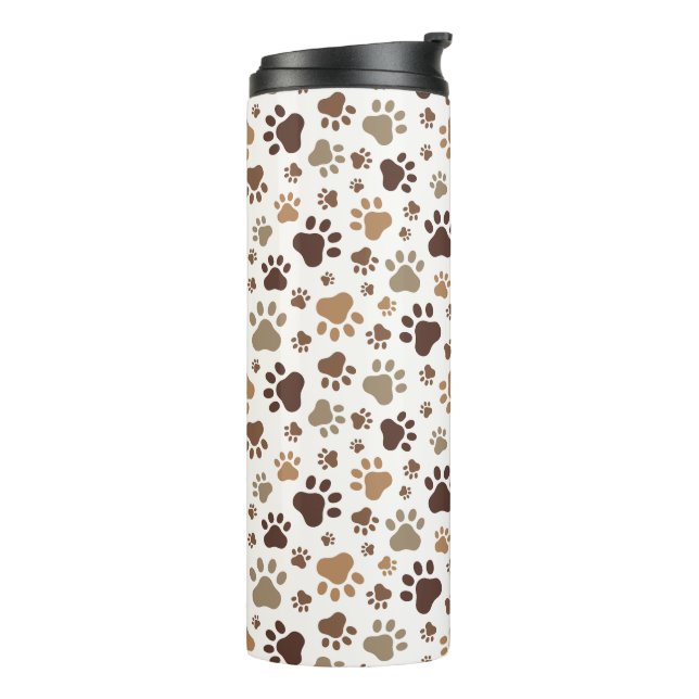Muddy Paw Prints Thermal Tumbler (Rotated Left)