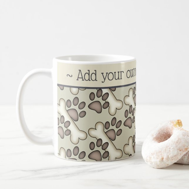 Muddy Paws And Bones Dog Lover Coffee Mug (With Donut)