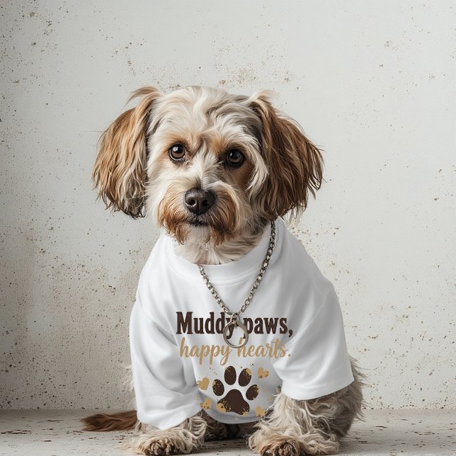 Muddy Paws Happy Hearts Mug – Funny Dog Mum Gift T-Shirt (Creator Uploaded)