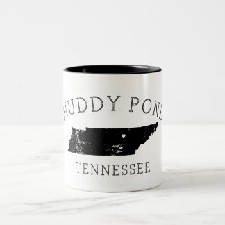 Muddy Pond Grunge Two-Tone Coffee Mug